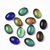 Translucent Glass Cabochons GLAA-T023-02D-1