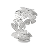 Butterfly 304 Stainless Steel Bangles for Women BJEW-B104-05P-1