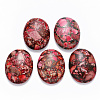 Synthetic Gold Line Imperial Jasper Cabochons G-R457-02C-1