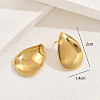 Elegant Stainless Steel Teardrop Stud Earrings JG7313-5