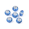 Transparent Glass European Beads GPDL-N004-D14mm-B13-1