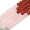 Chakra Natural Yellow Jade & Crystal Quartz & Green Aventurine & Rose Quartz & Carnelian & Sodalite & Amethyst Beads Strands G-NH0002-E03-6mm-3