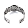 Constellation Alloy Open Cuff Bangles for Women Men LS-BJEW-C064-01AS-10-3