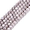 Anti-Tarnish Electroplate Glass Beads Strands EGLA-ZX010-4mm-01-1