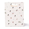 Christmas Themed Pattern Rectangle Kraft Paper Flip Bags CARB-L008-02L-03-2