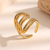 304 Stainless Steel Open Cuff Rings WGEC3B2-02-2