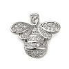 Brass Micro Pave Clear Cubic Zirconia Pendants KK-U005-04A-P-1