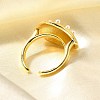 Brass Cuff Rings for Women RJEW-Q008-09G-5