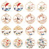 SUNNYCLUE 32Pcs 8 Style Rack Plating Alloy Enamel Pendants ENAM-SC0002-77-1