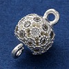 Brass Micro Pave Clear Cubic Zirconia Connector Charms KK-A230-06B-S-2