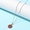 Zinc Alloy Hyacinth Rhinestone Sport Ball Pendant Cable Chain Necklaces NJEW-U024-01P-03-3