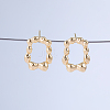 Simple Rectangle Brass Stud Earrings TV5260-2