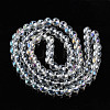 Transparent Electroplate Glass Beads Strands GLAA-N001-10mm-A01-2