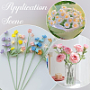 100Pcs Iron Stalk Flower Rod AJEW-SP0003-73B-6