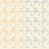 30Pcs 6 Styles Adjustable 304 Stainless Steel Finger Rings Components STAS-BBC0007-97-6