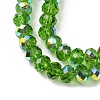 Electroplate Transparent Glass Beads Strands EGLA-A046-01B-03-2