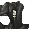 Natural Amazonite & Natural Shell Dangle Earrings for Women EJEW-JE07385-2