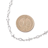 304 Stainless Steel Cross Rhombus Link Chain Necklaces NJEW-JN05651-4