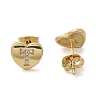 Rack Plating Brass Micro Pave Clear Cubic Zirconia Stud Earrings EJEW-K299-01G-T-4