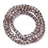 Electroplate Glass Beads Strands EGLA-H108-01A-PL03-4