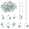54Pcs 9 Style Alloy Resin Pendants FIND-PH0006-15-1