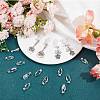 36Pcs Brass Clip-on Earring Converters Findings KK-SP0001-10S-4