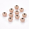 Ion Plating(IP) 304 Stainless Steel Textured Beads STAS-I081-6mm-04RG-1