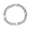 304 Stainless Steel Cuban Link Chain Bracelets for Women BJEW-G779-04A-P-4