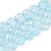 Crackle Transparent Glass Beads Strands GLAA-N068-04A-03-1