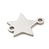 201 Stainless Steel Laser Cut Connector Charms STAS-R133-02P-13-2