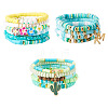 15Pcs Polymer Clay Heishi Beads Stretch Bracelets Sets BJEW-TA00679-1