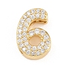 Brass Micro Pave Cubic Zirconia Pendants KK-B167-22G-6-1