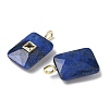 Dyed Natural Lapis Lazuli Pendants G-I391-03G-03-2
