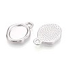 304 Stainless Steel Pendant Cabochon Settings STAS-T067-11P-2
