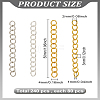 240pcs 3 Colors Zinc Alloy Chain Extender FIND-LP0002-90-2