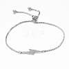 Adjustable Brass Micro Pave Cubic Zirconia Flash Slider Bracelets BJEW-E317-38P-1