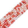 Electroplate Glass Beads Strands X-EGLA-S192-001A-B07-1