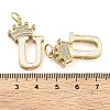 Brass Micro Pave Clear Cubic Zirconia Pendants KK-G498-01U-02-3