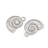 304 Stainless Steel with Crystal Rhinestone Charms RB-CBABFDA-11B-P-2