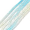 Transparent Gradient Color Glass Beads Strands GLAA-H021-01B-23-2