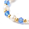 Imitate Austrian Crystal Bicone Glass Beaded Finger Rings RJEW-TA00003-04-3