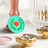 Brass Wax Seal Stamp with Handle AJEW-WH0184-0993-6