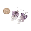 Natural Amethyst Earrings EJEW-TA00462-04-3