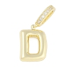 Brass Micro Pave Clear Cubic Zirconia Pendants KK-M289-01D-G-1