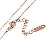 Ion Plating(IP) 304 Stainless Steel Cable Chain Necklaces NJEW-G081-10RG-3