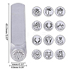 Iron Metal Stamps AJEW-BC0005-67B-2