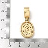Brass Clear Cubic Zirconia European Dangle Charms LS-KK-R003-01G-09-4