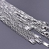 Non-Tarnish 304 Stainless Steel Column Link Chain Necklaces ZK1552-1-1