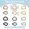 18Pcs 6 Colors Zinc Alloy Spring Gate Rings FIND-UN0004-09-3