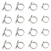 CHGCRAFT 16Pcs 4 Size Adjustable Brass Finger Rings Components KK-CA0002-22S-1